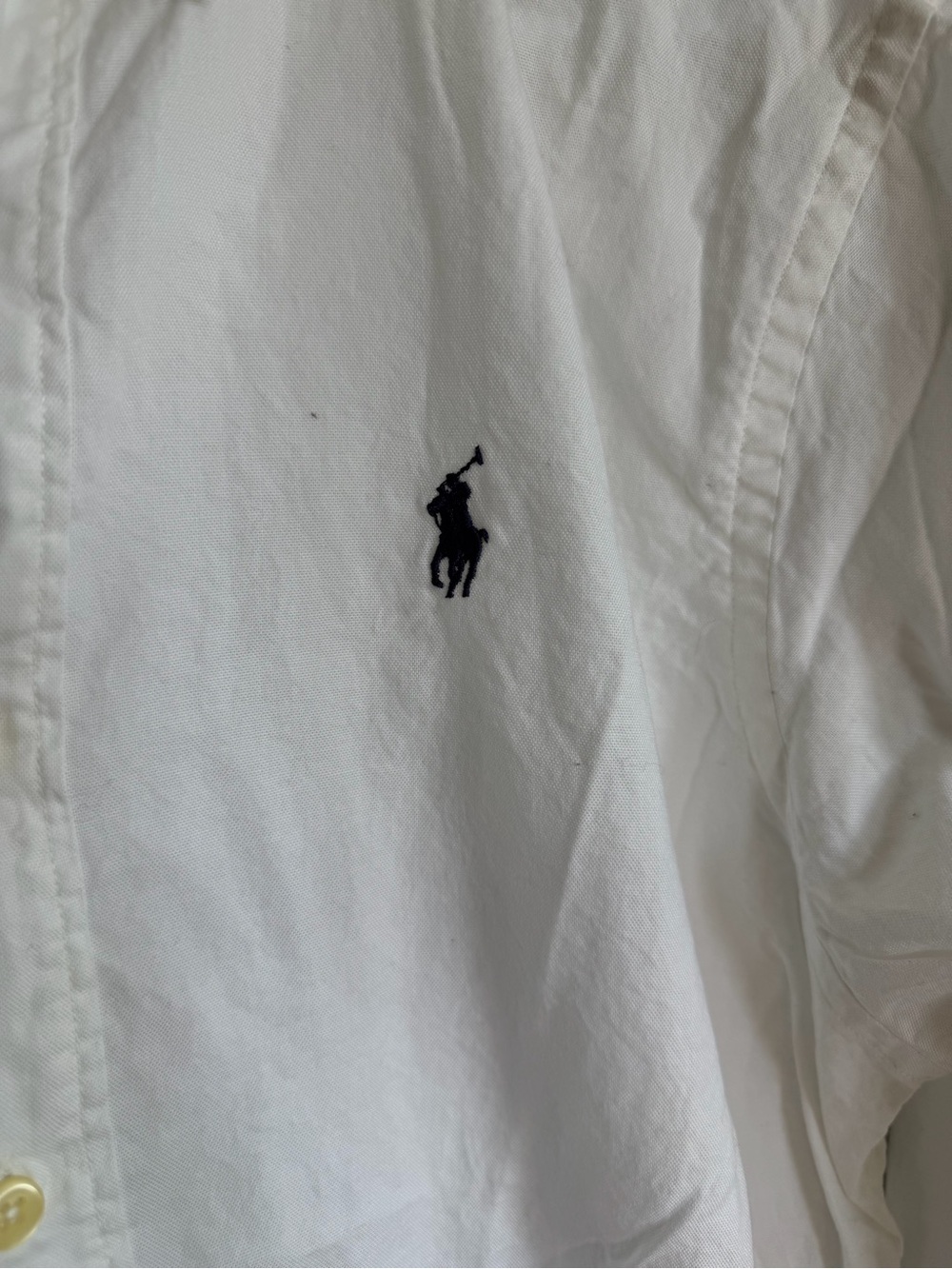Polo Ralph Lauren Button Down Shirt Navy Pony Logo L Cotton - Picture 2 of 5